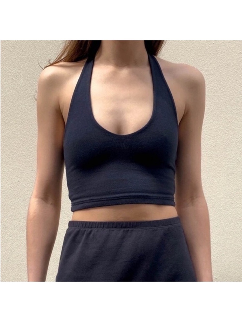 Brandy Melville Black Halter Top